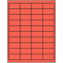 2" x 1" Red Rectangular Sheet Labels