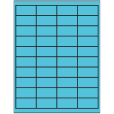 2" x 1" Turquoise Rectangular Sheet Labels