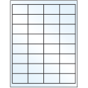 2" x 1.25" Crystal Clear Rectangular Sheet Labels