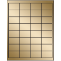 2" x 1.25" Gold Foil Rectangular Sheet Labels