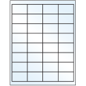 2" x 1.25" White Mid Gloss Rectangular Sheet Labels