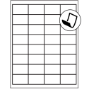 2" x 1.25" Blockout Rectangular Sheet Labels