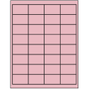 2" x 1.25" Pastel Pink Rectangular Sheet Labels