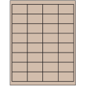 2" x 1.25" Pastel Tan Rectangular Sheet Labels