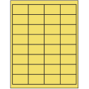 2" x 1.25" Pastel Yellow Rectangular Sheet Labels