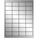 2" x 1.25" Silver Foil Rectangular Sheet Labels
