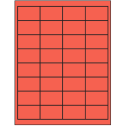2" x 1.25" Red Rectangular Sheet Labels