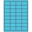 2" x 1.25" Turquoise Rectangular Sheet Labels