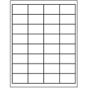 2" x 1.25" White Vinyl Drum Rectangular Sheet Labels