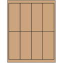2" x 5" Brown Kraft Rectangular Sheet Labels