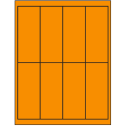 2" x 5" Fluorescent Orange Rectangular Sheet Labels