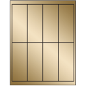 2" x 5" Gold Foil Rectangular Sheet Labels