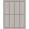 2" x 5" Gray Rectangular Sheet Labels