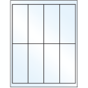 2" x 5" White Mid Gloss Rectangular Sheet Labels