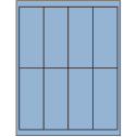 2" x 5" Pastel Blue Rectangular Sheet Labels