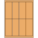 2" x 5" Pastel Orange Rectangular Sheet Labels