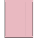 2" x 5" Pastel Pink Rectangular Sheet Labels