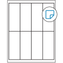 2" x 5" White Rectangular Sheet Labels - Removable Adhesive
