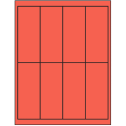 2" x 5" Red Rectangular Sheet Labels