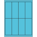 2" x 5" Turquoise Rectangular Sheet Labels