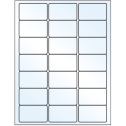 2.5" x 1.5" Crystal Clear Rectangular Sheet Labels