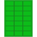 2.5" x 1.5" Fluorescent Green Rectangular Sheet Labels