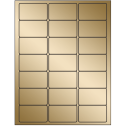 2.5" x 1.5" Gold Foil Rectangular Sheet Labels