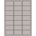 2.5" x 1.5" Gray Rectangular Sheet Labels