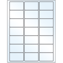 2.5" x 1.5" White Mid Gloss Rectangular Sheet Labels