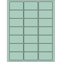 2.5" x 1.5" Pastel Green Rectangular Sheet Labels