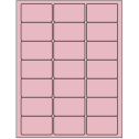 2.5" x 1.5" Pastel Pink Rectangular Sheet Labels