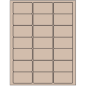2.5" x 1.5" Pastel Tan Rectangular Sheet Labels