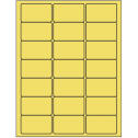 2.5" x 1.5" Pastel Yellow Rectangular Sheet Labels