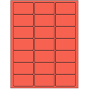 2.5" x 1.5" Red Rectangular Sheet Labels
