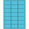 2.5" x 1.5" Turquoise Rectangular Sheet Labels