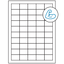 1.5" x 1" White Rectangular Sheet Labels - Ultra Aggressive Adhesive