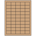 1.5" x 1" Brown Kraft Rectangular Sheet Labels