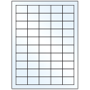 1.5" x 1" Crystal Clear Rectangular Sheet Labels