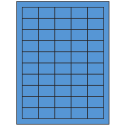1.5" x 1" Fluorescent Blue Rectangular Sheet Labels