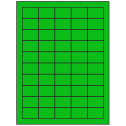 1.5" x 1" Fluorescent Green Rectangular Sheet Labels