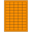 1.5" x 1" Fluorescent Orange Rectangular Sheet Labels