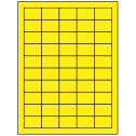 1.5" x 1" Fluorescent Yellow Rectangular Sheet Labels