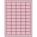 1.5" x 1" Pastel Pink Rectangular Sheet Labels