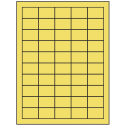 1.5" x 1" Pastel Yellow Rectangular Sheet Labels