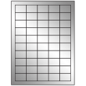 1.5" x 1" Silver Foil Rectangular Sheet Labels