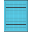 1.5" x 1" Turquoise Rectangular Sheet Labels