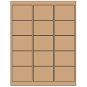 2.625" x 2" Brown Kraft Rectangular Sheet Labels