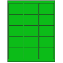 2.625" x 2" Fluorescent Green Rectangular Sheet Labels