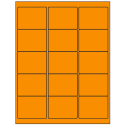 2.625" x 2" Fluorescent Orange Rectangular Sheet Labels