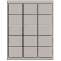 2.625" x 2" Gray Rectangular Sheet Labels